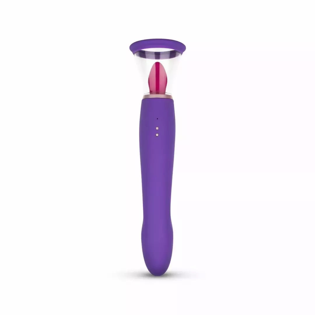 EasyToys intymio vakuumo sistema ir dvipusis vibratorius, violetinis, USB