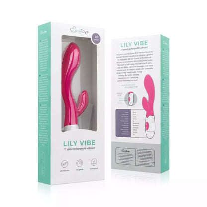 Easytoys Lily 2.0 įkraunamas dvigubo poveikio vibratorius, rožinis