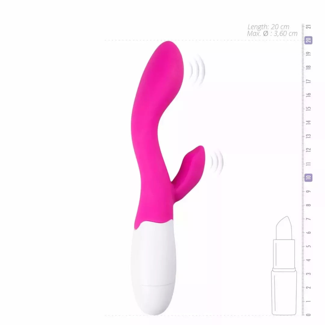 EasyToys Lily dviejų varikliukų silikoninis intymus prietaisas, rožinis