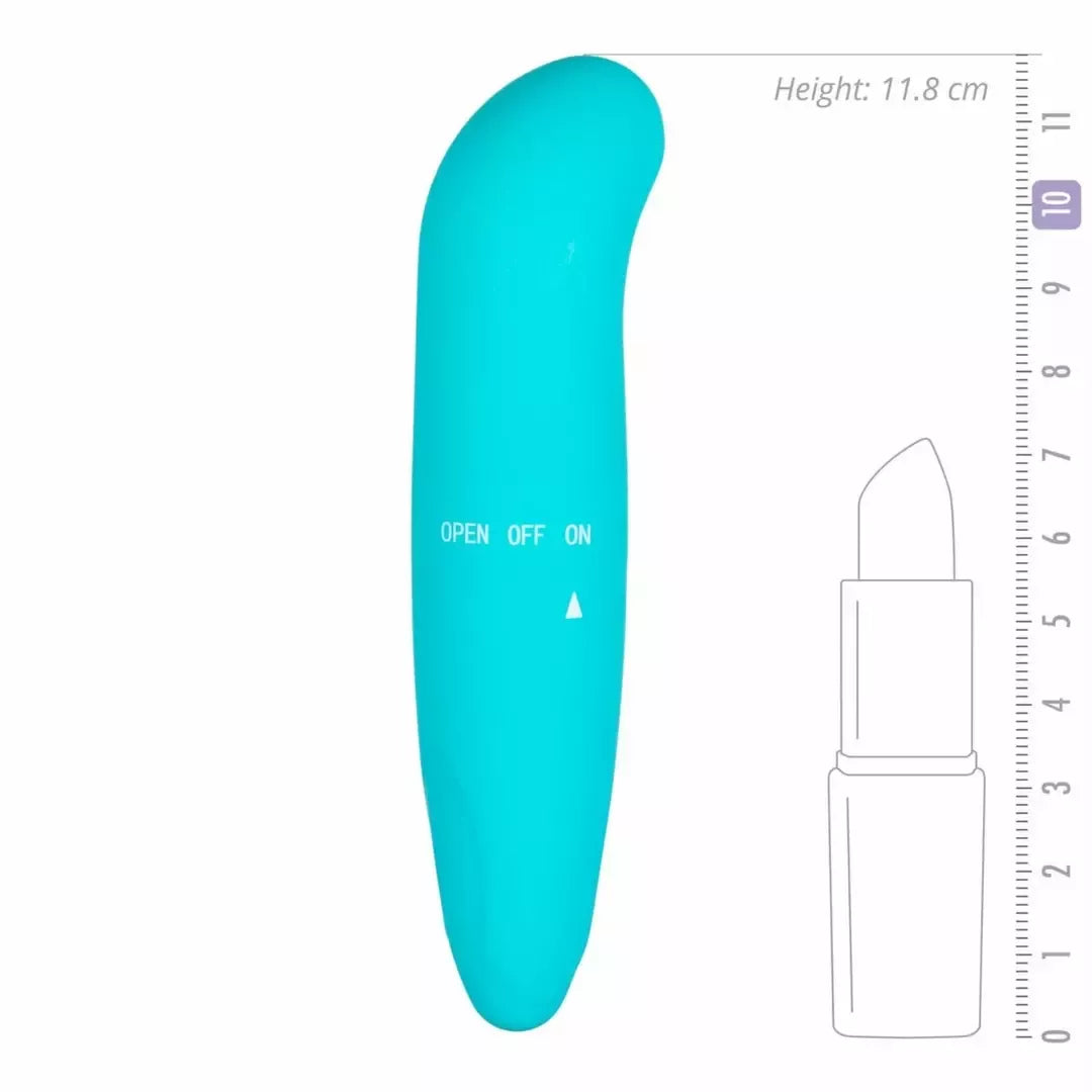 EasyToys Mini Curved turkio spalvos vandeniui atsparus intymus masažuoklis