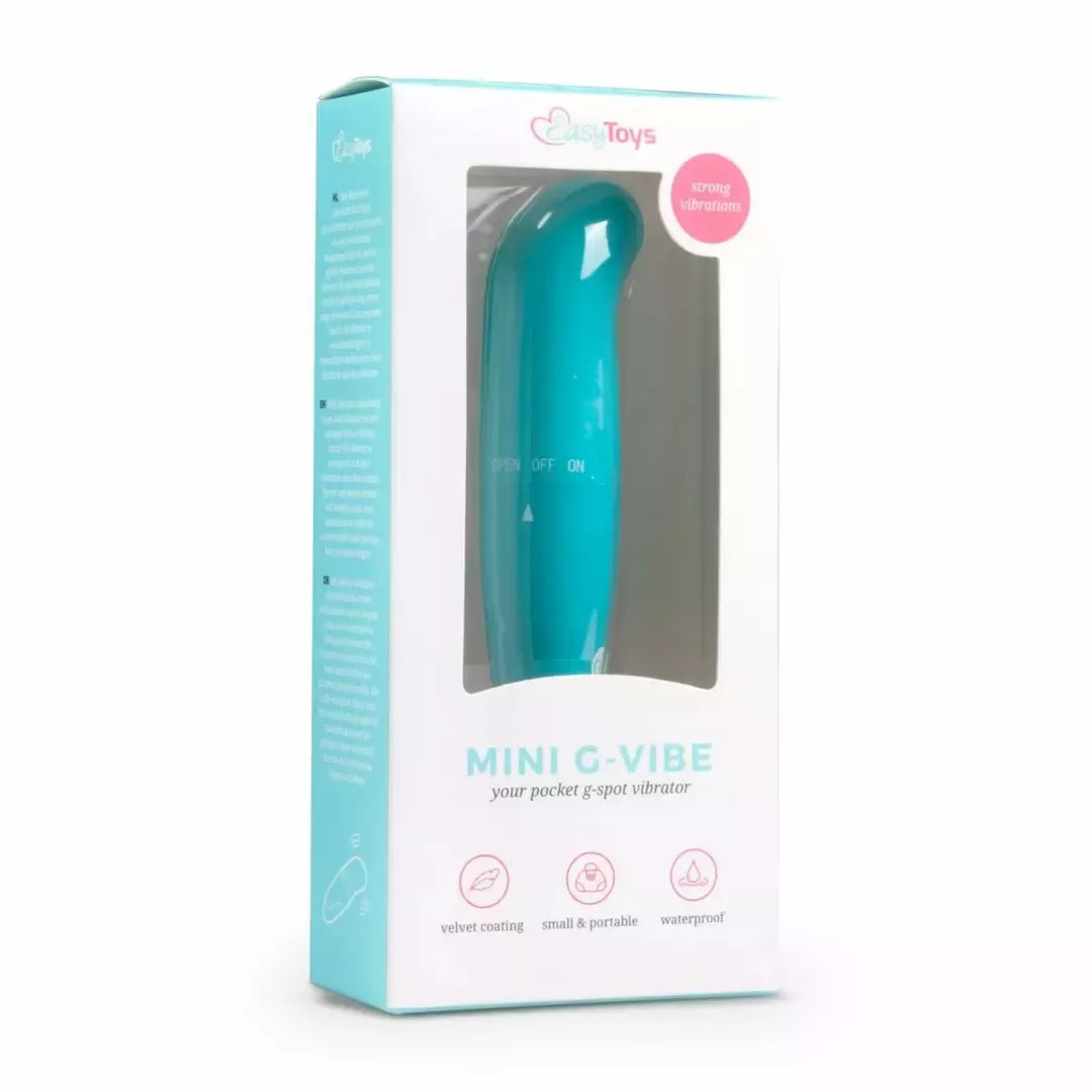 EasyToys Mini Curved turkio spalvos vandeniui atsparus intymus masažuoklis