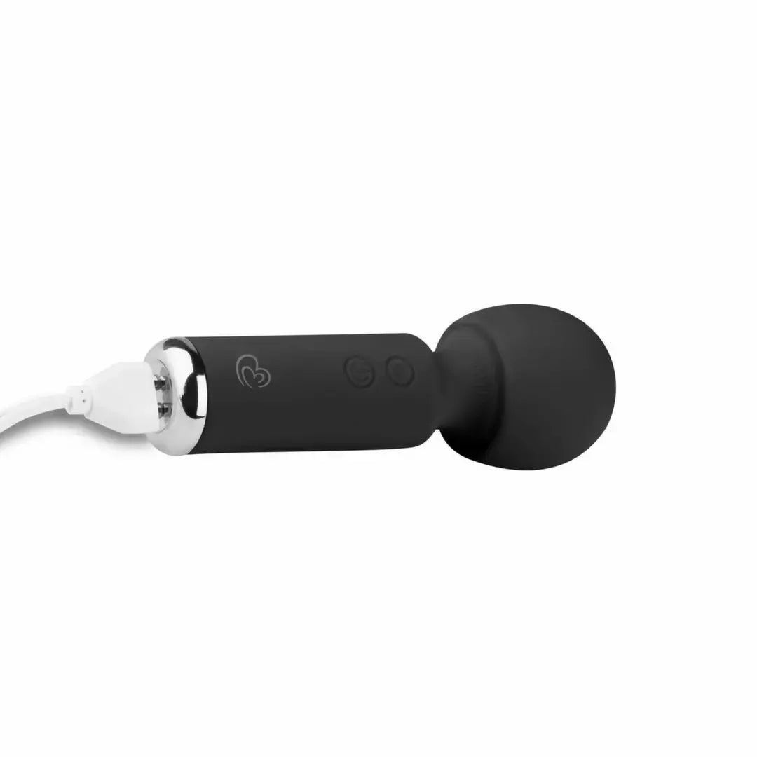 EasyToys Mini Vibe Wand Massager Black – Kompaktiškas įkraunamas modelis