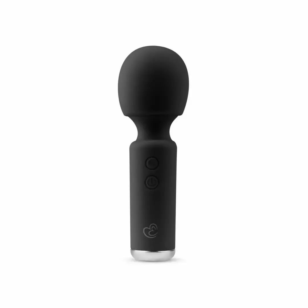 EasyToys Mini Vibe Wand Massager Black – Kompaktiškas įkraunamas modelis