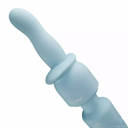 EasyToys Mini Wand Vibrator Blue – 18 režimų, USB įkraunamas, silikoninis