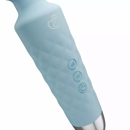 EasyToys Mini Wand Vibrator Blue – 18 režimų, USB įkraunamas, silikoninis