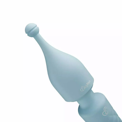 EasyToys Mini Wand Vibrator Blue – 18 režimų, USB įkraunamas, silikoninis
