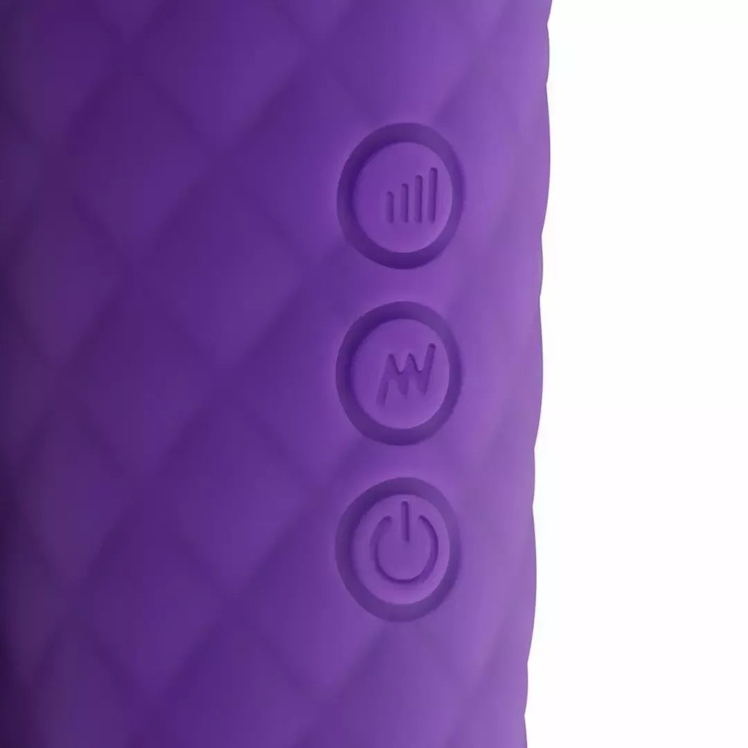 EasyToys Mini Wand Vibrator Purple – kompaktiškas įkraunamas masažuoklis