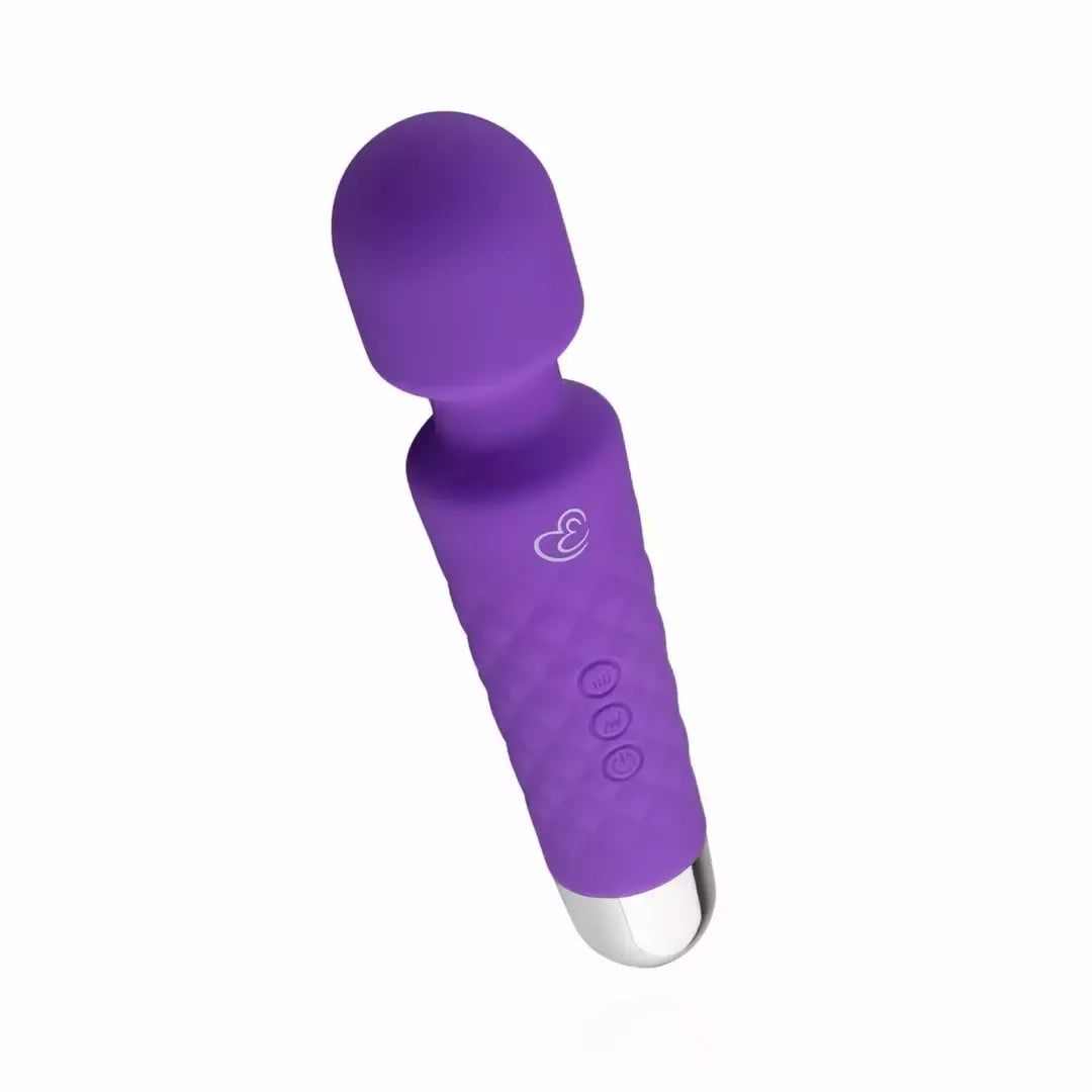 EasyToys Mini Wand Vibrator Purple – kompaktiškas įkraunamas masažuoklis