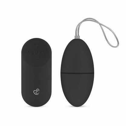 EasyToys nuotoliniu būdu valdomas vibruojantis kiaušinis, juodas – 10 režimų, 20 m veikimo nuotolis