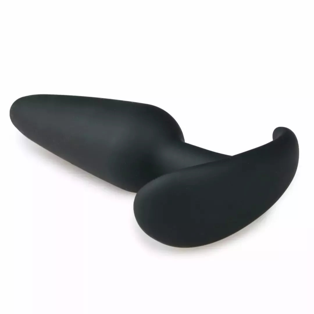 EasyToys silikoninis intymus kamštis L, juodas – ergonomiškas ir lankstus