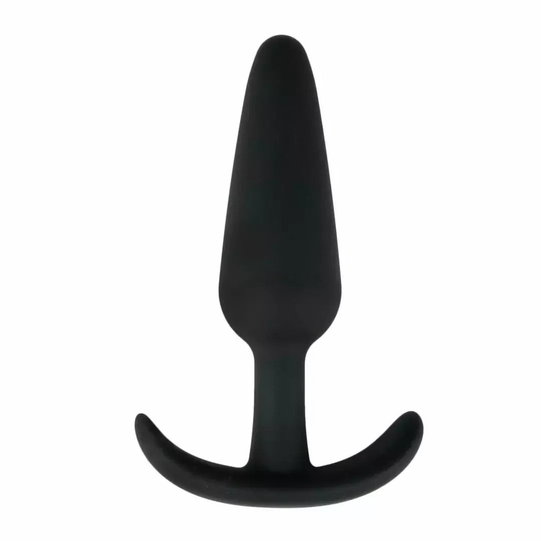 EasyToys silikoninis intymus kamštis L, juodas – ergonomiškas ir lankstus