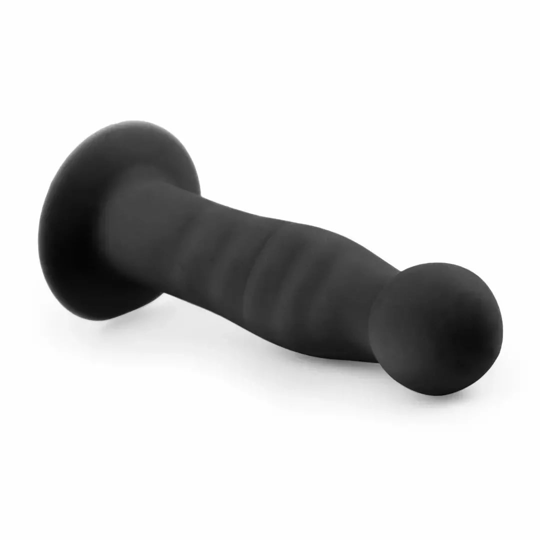 EasyToys silikoninis intymus prietaisas, juodas, su siurbtuku, 18 cm