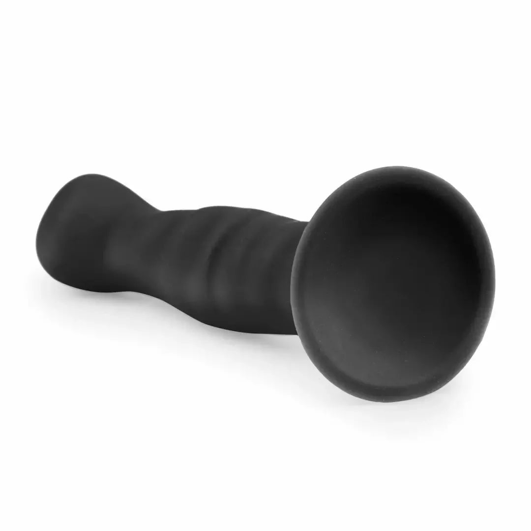 EasyToys silikoninis intymus prietaisas, juodas, su siurbtuku, 18 cm