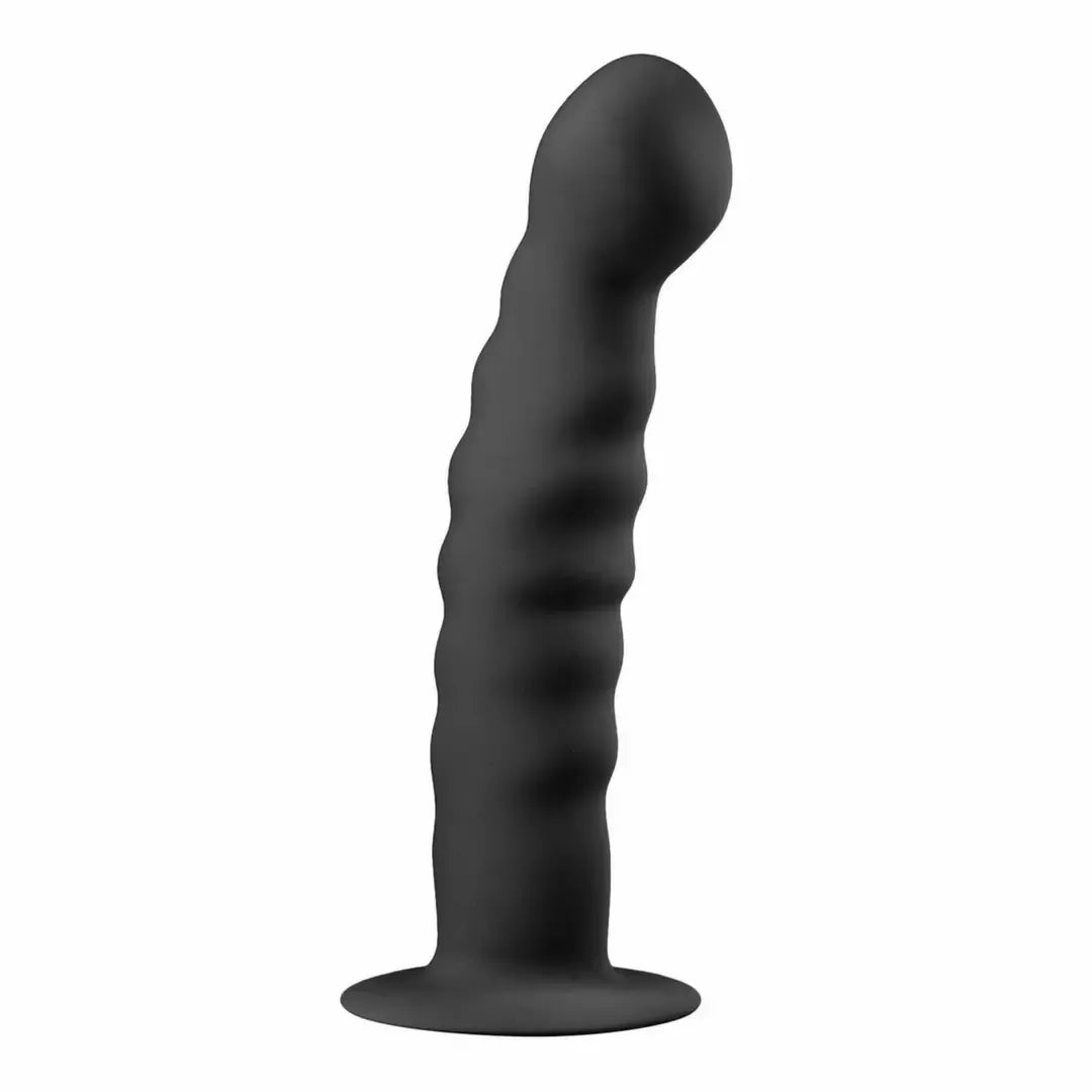 EasyToys silikoninis intymus prietaisas, juodas, su siurbtuku, 18 cm