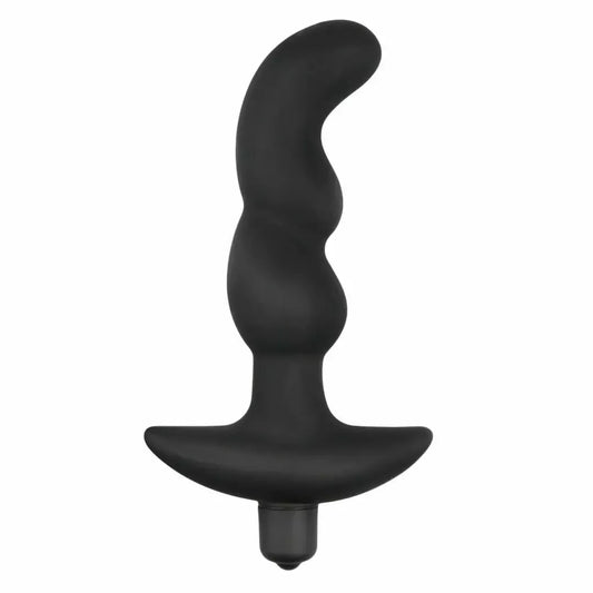 EasyToys silikoninis prostatos masažuoklis, juodas, ergonomiškas dizainas