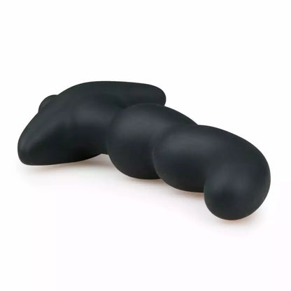 EasyToys silikoninis prostatos masažuoklis, juodas, ergonomiškas dizainas