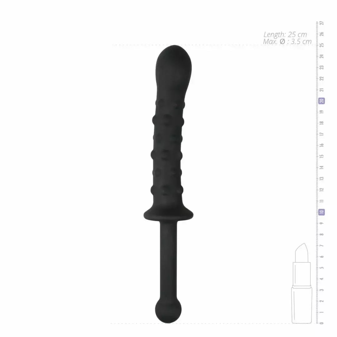 EasyToys The Handler Black dvipusis intymus įrenginys, 27 cm