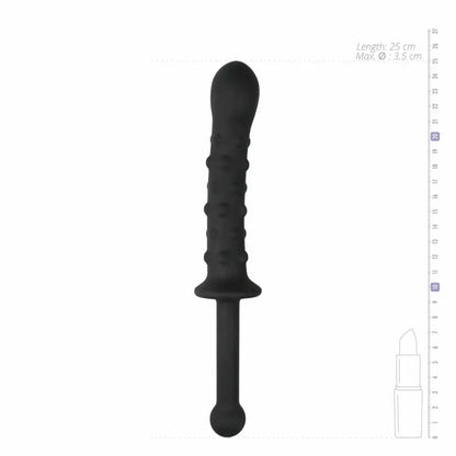EasyToys The Handler Black dvipusis intymus įrenginys, 27 cm