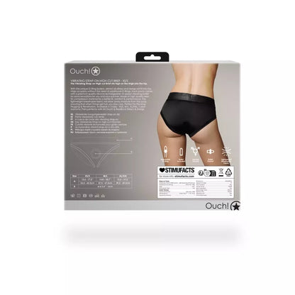 EasyToys vibruojančios aukšto kirpimo diržinės kelnaitės XS/S juodos – 10 režimų vibratorius