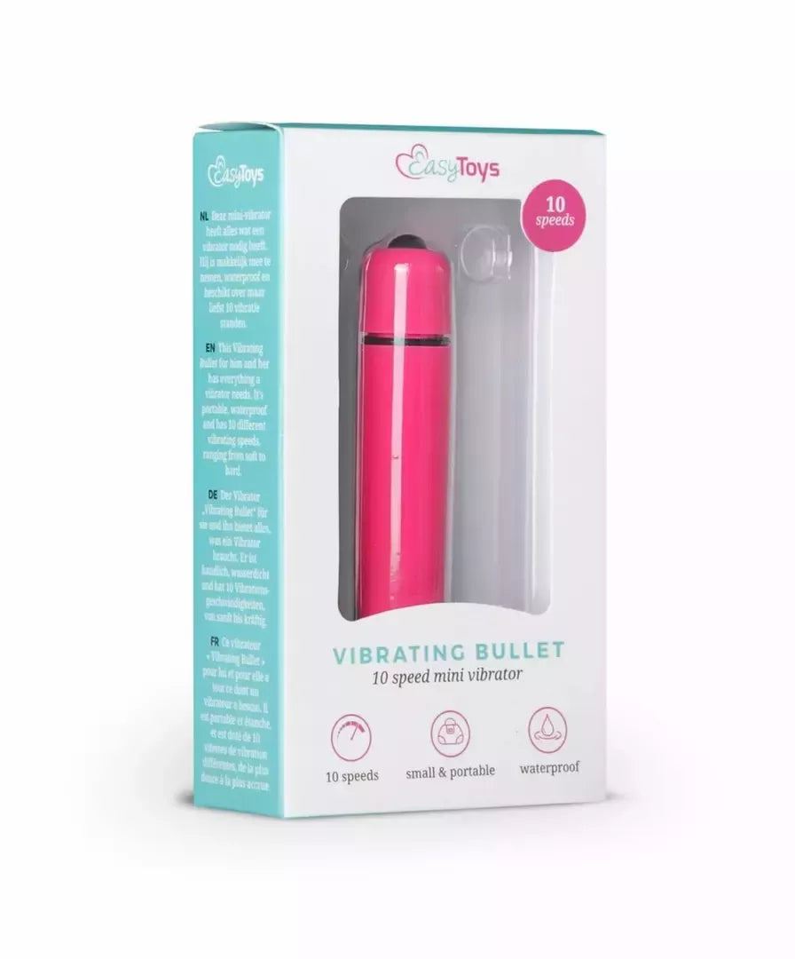 EasyToys vibruojantis kulkos formos vibratorius, 10 greičių, kompaktiškas, rožinis