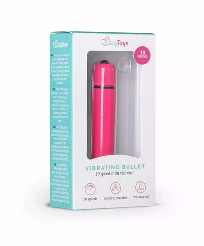 EasyToys vibruojantis kulkos formos vibratorius, 10 greičių, kompaktiškas, rožinis