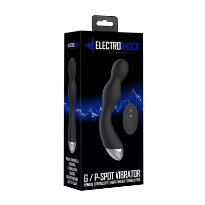 ElectroShock G/P-Spot silikoninis stimuliatorius, juodas, belaidis pultelis, IPX7