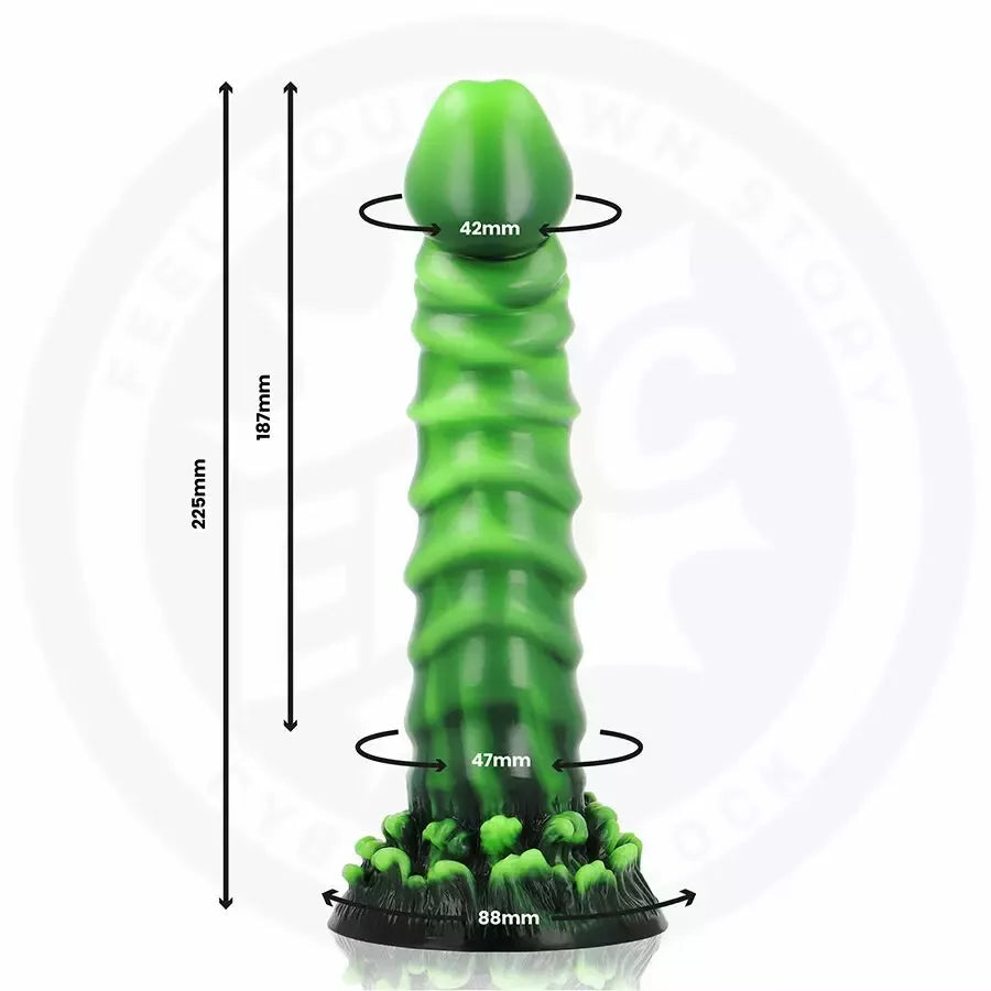 EPIC Caelion Living Root silikoninis intymus prietaisas 225 mm, žemės spalvų dizainas