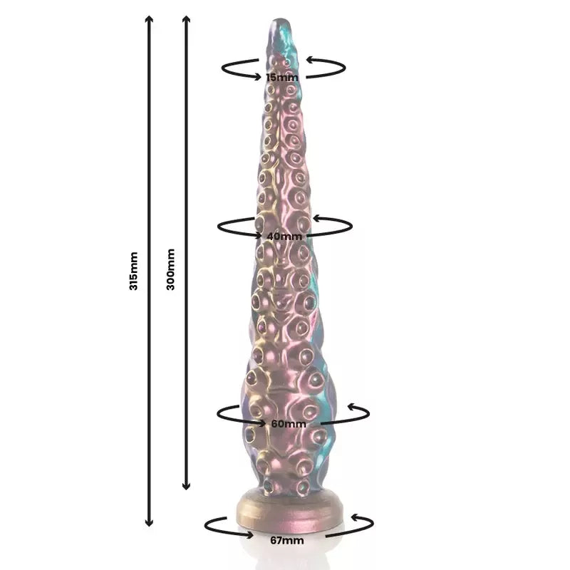 EPIC Charybdis Fine Tentacle Large silikoninis modelis - mitinė mėlyna 31,5 cm