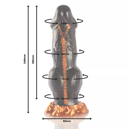 EPIC Cybersilicock Deimos silikoninis modelis, spalvingas, 24 cm, 610 g