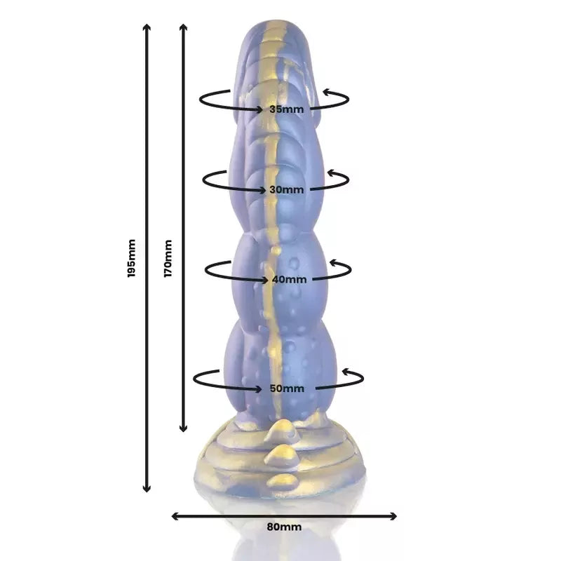EPIC CYBERSILICOCK Poseidon Intimate Model silikoninis, mėlynas, 22 cm