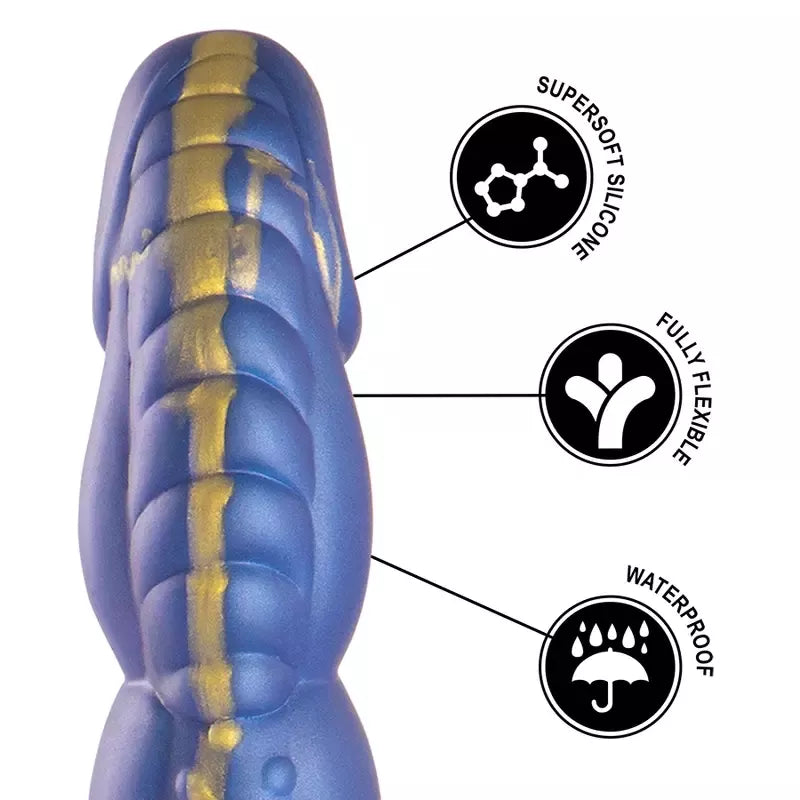 EPIC CYBERSILICOCK Poseidon Intimate Model silikoninis, mėlynas, 22 cm