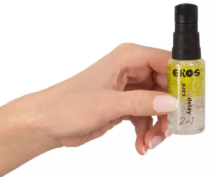 EROS 2in1 Care & Delay intymus gelis 30 ml – drėkinanti formulė