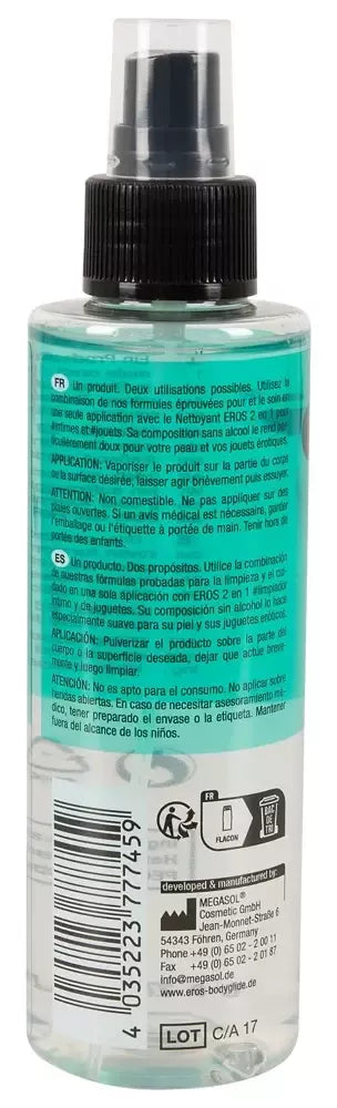 EROS 2in1 Intimate & Toy Cleaner Spray 150ml - švelni formulė be alkoholio