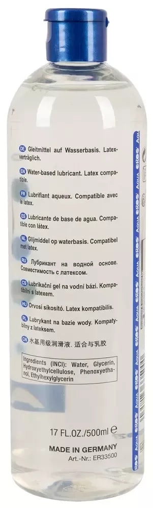 EROS Aqua vandens pagrindo lubrikantas 500 ml – neutrali, ilgai išliekanti formulė