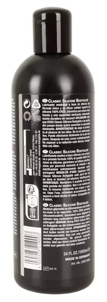 EROS Classic Silicone Bodyglide 1000 ml - Ilgai išliekantis lubrikantas