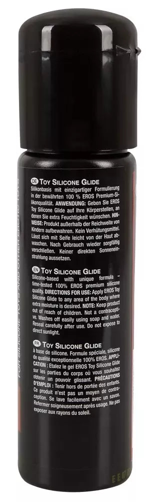 EROS Toy Glide silikonui pritaikytas lubrikantas 100ml bekvapis skaidrus