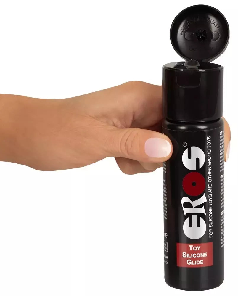 EROS Toy Glide silikonui pritaikytas lubrikantas 100ml bekvapis skaidrus