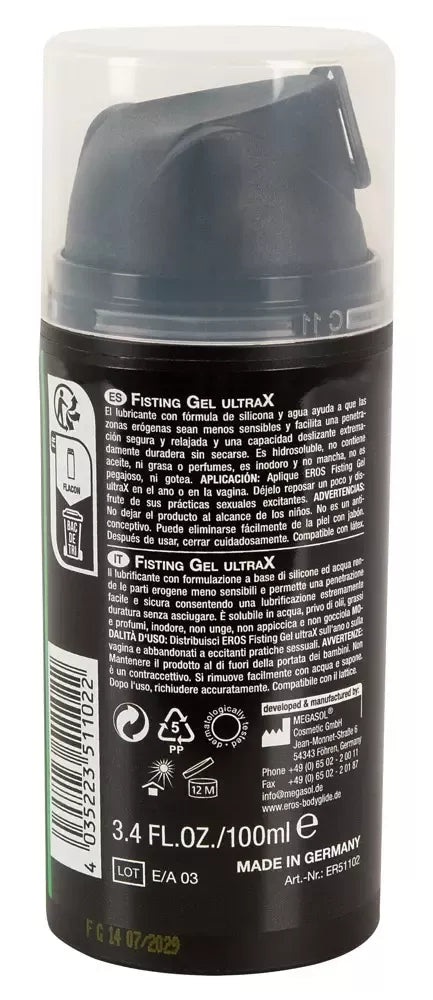 EROS UltraX Advanced Gel 100ml – ilgalaikė silikono ir vandens formulė