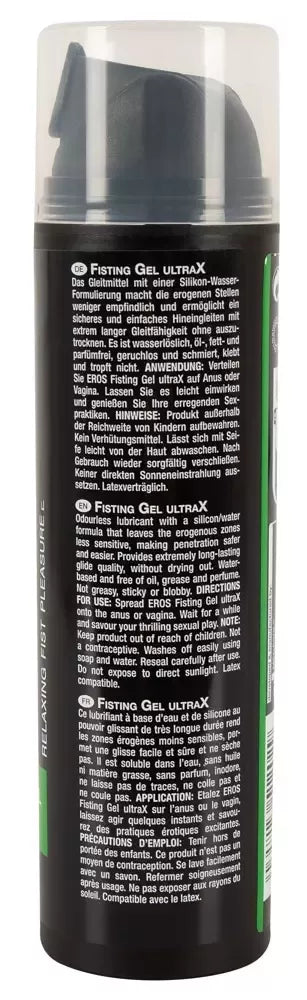 EROS UltraX lubrikanto gelis 200ml silikono ir vandens pagrindo ilgai išliekanti formulė