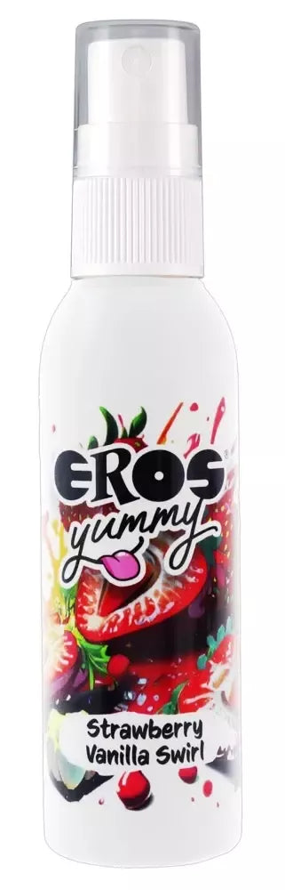 EROS Yummy Strawberry Vanilla kūno purškiklis, 50 ml – vaisių aromato formulė