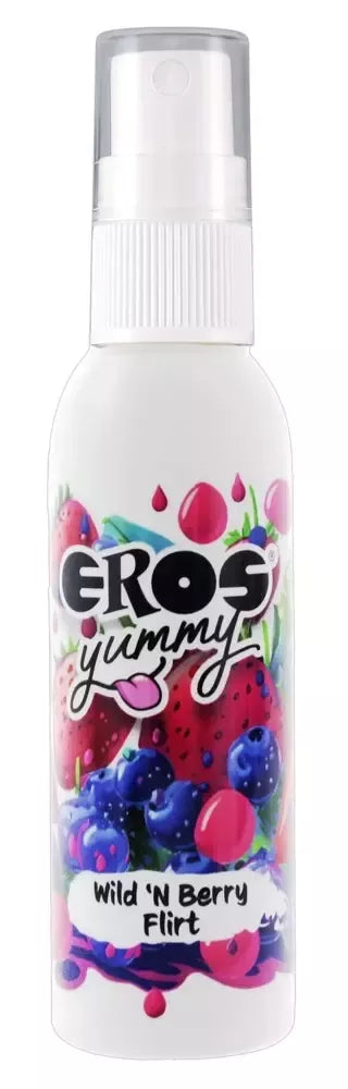 EROS Yummy Wild'n'Berry Flirt valgomas purškiklis kūnui, 50 ml – vaisių aromatas