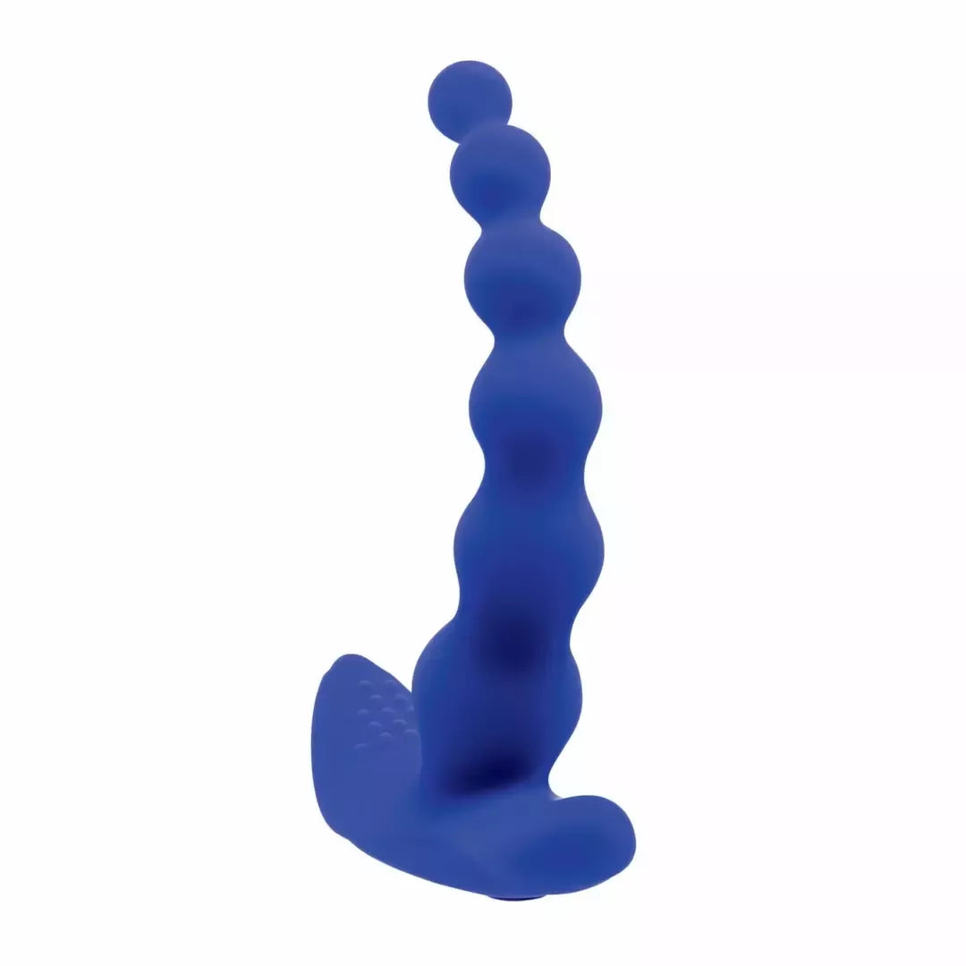 Evolved Beaded Pleasure Blue – 10 greičių silikoninis intymus žaislas su USB įkrovimu