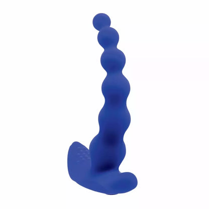 Evolved Beaded Pleasure Blue – 10 greičių silikoninis intymus žaislas su USB įkrovimu