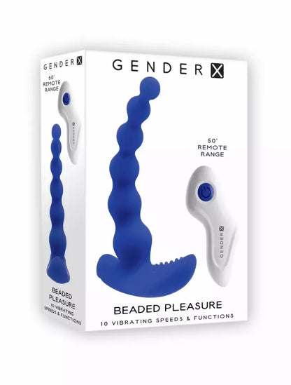 Evolved Beaded Pleasure Blue – 10 greičių silikoninis intymus žaislas su USB įkrovimu