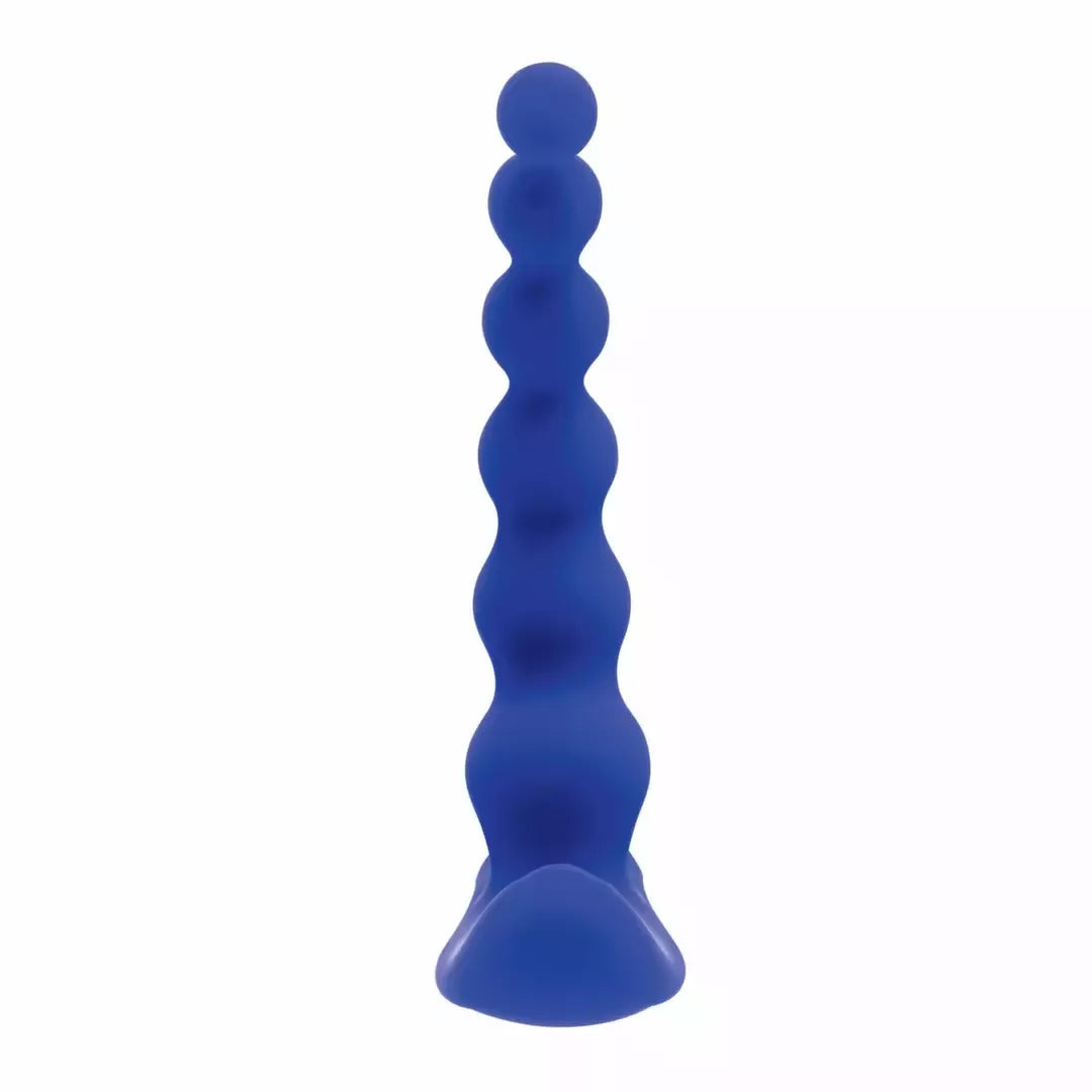 Evolved Beaded Pleasure Blue – 10 greičių silikoninis intymus žaislas su USB įkrovimu