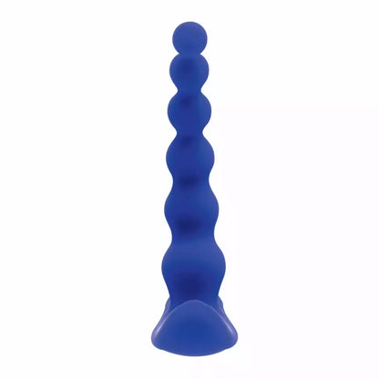 Evolved Beaded Pleasure Blue – 10 greičių silikoninis intymus žaislas su USB įkrovimu