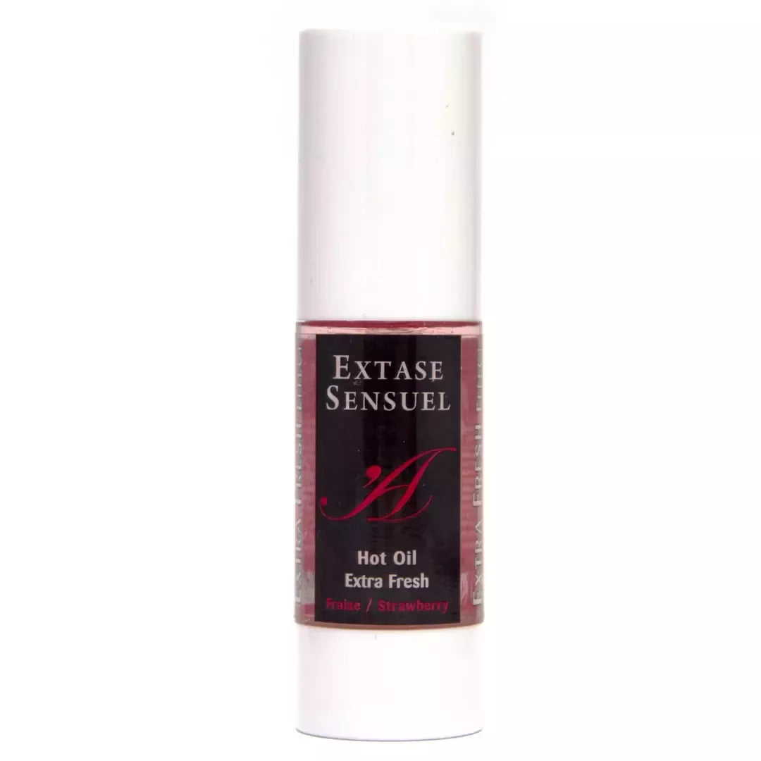 Extase Sensuel Hot Oil Extra Fresh Strawberry 30ml – intymus masažo aliejus