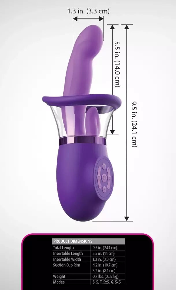 Fantasy For Her Pleasure Pro Plus intymių pojūčių sistema, violetinė, 24,1 cm