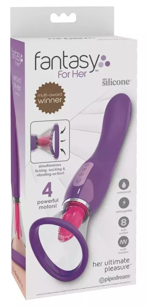 Fantasy For Her Ultimate Pleasure 3-in-1 intymus prietaisas, violetinis