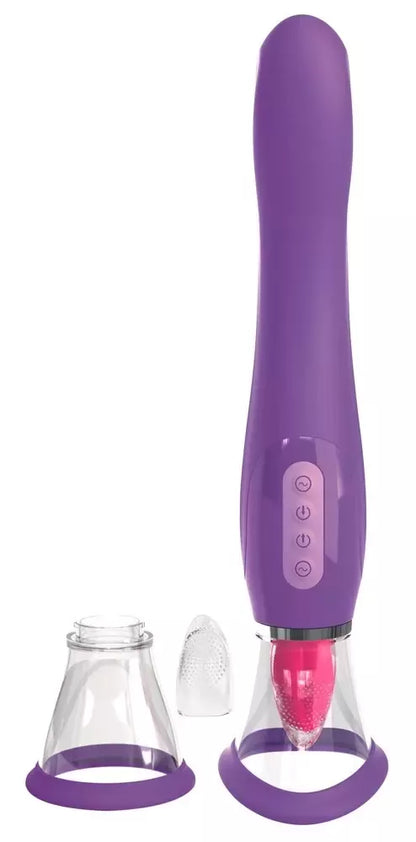 Fantasy For Her Ultimate Pleasure 3-in-1 intymus prietaisas, violetinis
